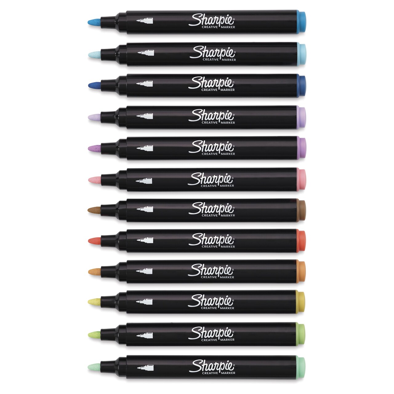 Sharpie Creative Acrylic Markers - Set of 12, Earth Tones Mineral, Bullet Tip